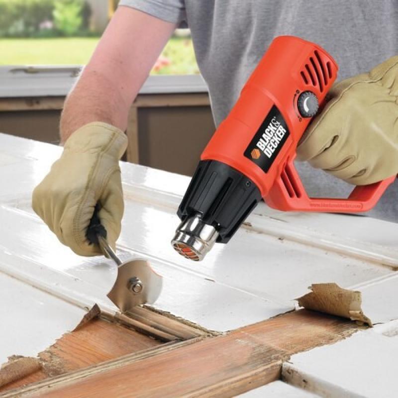 Black &amp; Decker KX2001K pistola termica Pistola ad aria calda 500 l/min 600 °C 2000 W Nero, Arancione