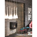 Biocamino design da parete bioetanolo nero cm 63 x 15.5 x h 45