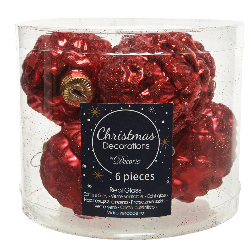 Box 6 pigne rosse lucide e opache