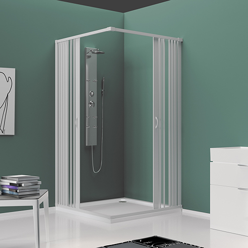 Box doccia a soffietto riducibile cm 70x70