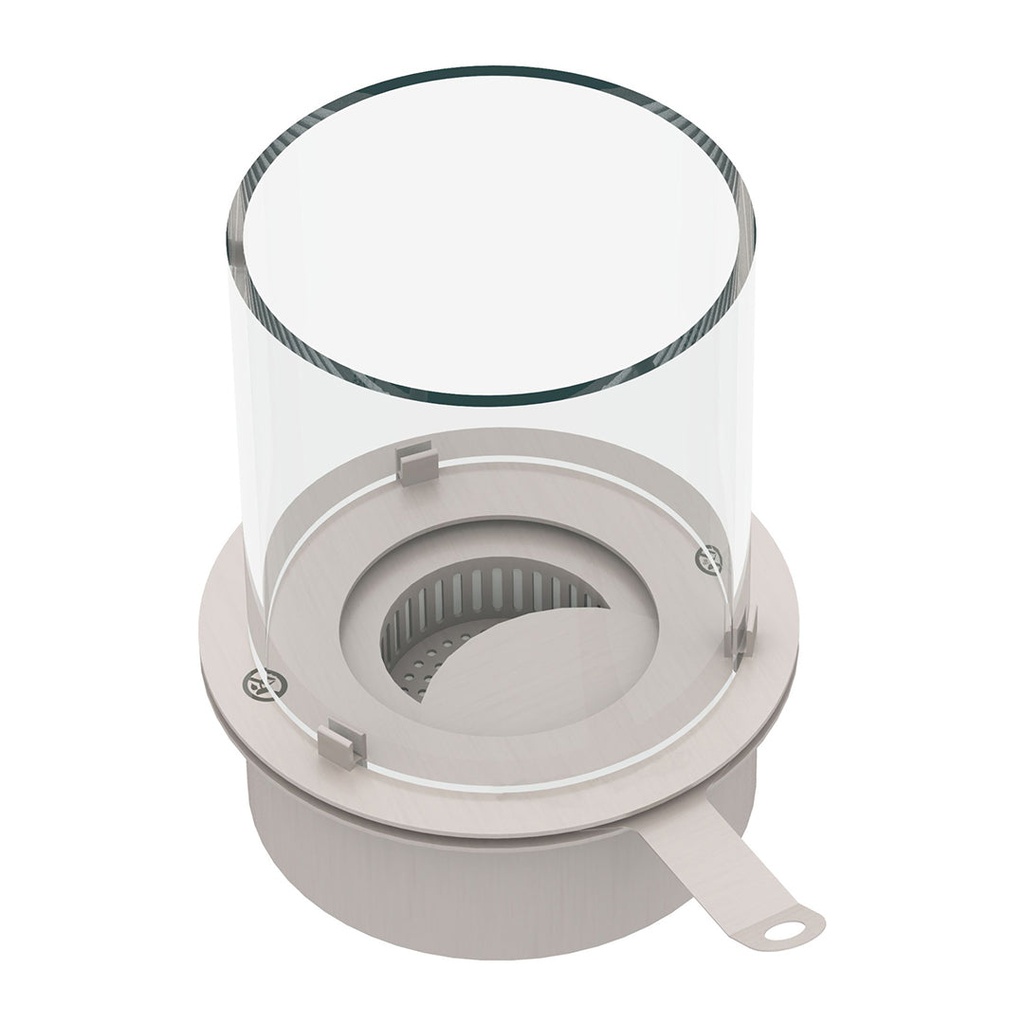 Bruciatore tondo per camino a bioetanolo inox 3 lt d.30