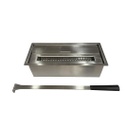 Bruciatore per camino a bioetanolo in acciaio inox 1,5 lt L30xP12.5xH8.5 cm