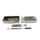 Bruciatore per camino a bioetanolo in acciaio inox 1,5 lt L30xP12.5xH8.5 cm