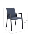 4x Sedia C-Br Odeon Antr-Denim Jx55