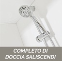 Cabina doccia multifunzione 1 anta scorrevole 1 fissa 80x120 cm