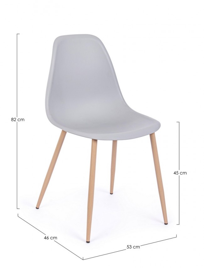 4x Sedia Mandy Grigio