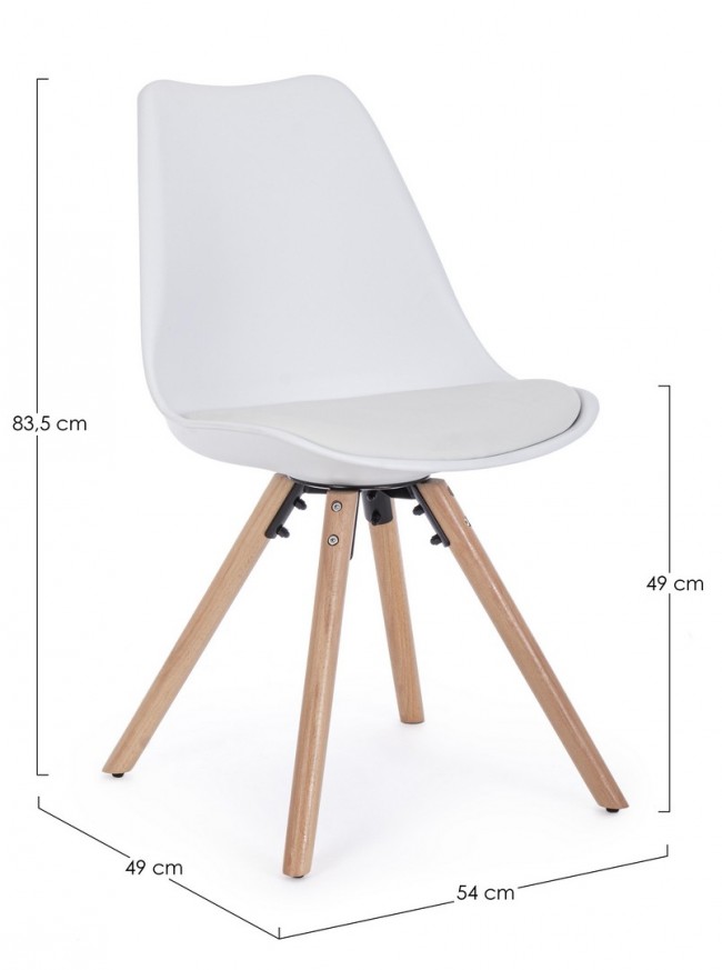 4x Sedia New Trend Bianco  