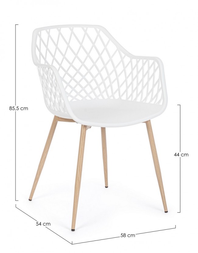4x Sedia Optik Bianco - 