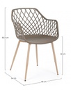 4x Sedia Optik Tortora  