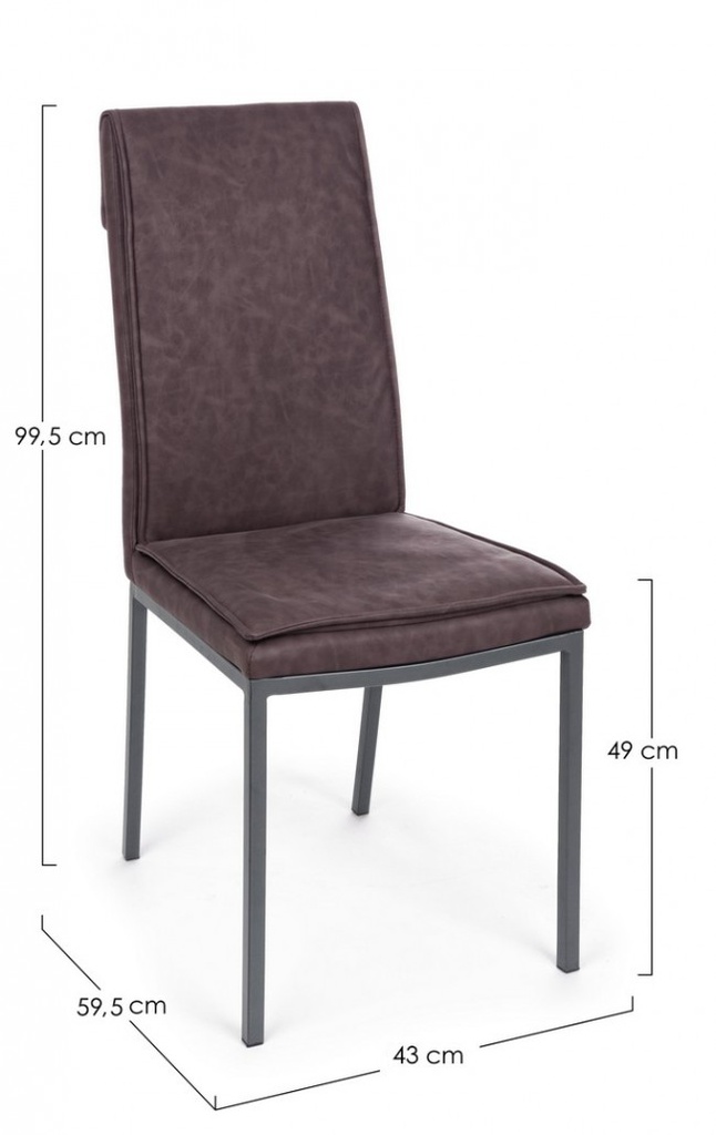 4x Sedia Sofie Pu Testa Di Moro  