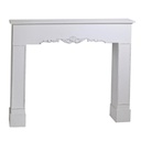 Camino legno bianco cm 114x20h84/102