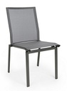 4x Sedia antracite in alluminio stile design