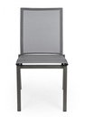 4x Sedia antracite in alluminio stile design