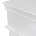 Camino elettrico caminetto da terra in legno Bianco L110 x P25 x H95