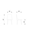 4x Sedia in Microfibra - Fox 