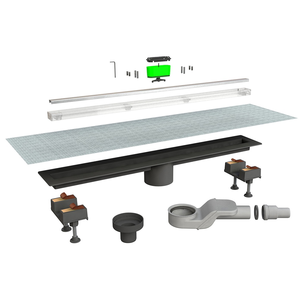 Canale doccia &quot;Canalissima&quot; - Kit mixage - Scarico centrale 90 cm