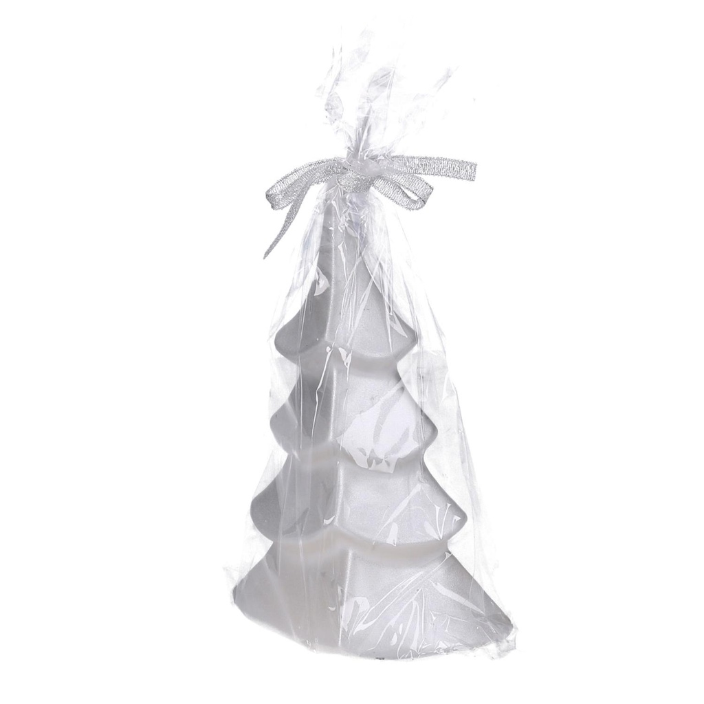 Candela paraffina albero argento cm7h18,5
