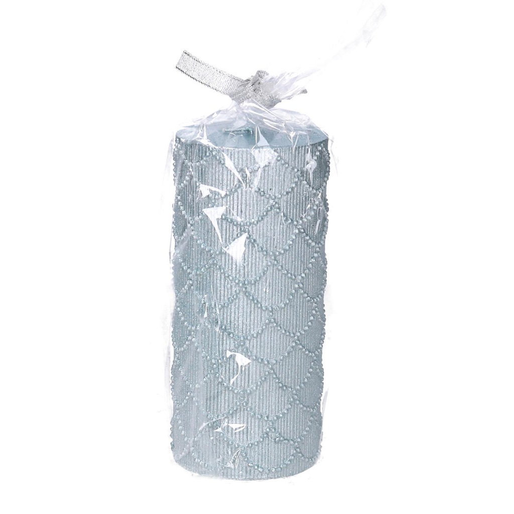 Candela paraffina blu cm ø7h15