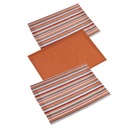 Canovaccio set 3 pezzi Stripe bordeaux tinto in filo cm50x70