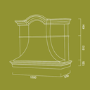 Cappa aspirante ARROGANCE in acciaio inox e cornice in legno cm 120