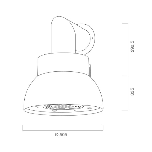 Cappa aspirante BELL in acciaio inox rame anticato cm Ø50