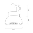 Cappa aspirante BELL in acciaio inox rame anticato cm Ø50
