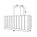 Cappa aspirante CUBE in acciaio inox brunito cm 90
