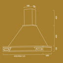 Cappa cucina rustica bianca GINEVRA con cornice in legno intarsio cm 90