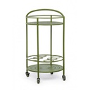 Carrello per bottiglie in acciaio Verde