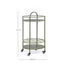 Carrello per bottiglie in acciaio Verde
