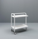 Carrello portabevande in metallo bianco 40x75x80h cm 