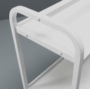 Carrello portabevande in metallo bianco 40x75x80h cm 