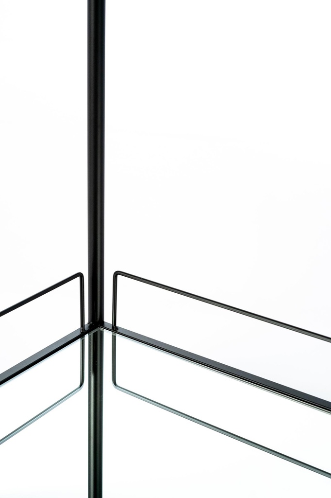 Carrello portabevande in metallo nero 40x72x83h cm