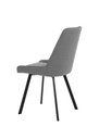 4x Sedia in microfibra grigio scuro 48x60x87h cm