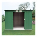 Casetta box da giardino in metallo MAISONETTE verde 121x194x h181 cm
