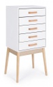 Cassettiera ORDINARY bianca 5 cassetti 88h cm