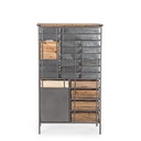 Cassettiera OFFICINA in acciaio e legno 132.5h cm