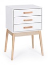 Cassettiera ORDINARY bianca 3 cassetti 68h cm