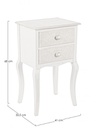 Cassettiera legno bianco 2 cassetti Clorine cm 41 x 33,5 x 68