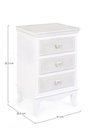 Cassettiera legno bianco 3 cassetti Charlene cm 41 x 33,5 x 68,5
