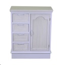 Cassettiera legno liverpool 1 anta + 4 cassetti bianco cm 66x32h81