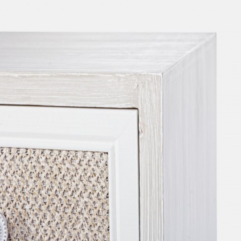 Cassettiera da soggiorno in MDF quattro cassetti Bianca MONTIEL 60x30,5x h70,5 cm