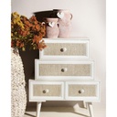 Cassettiera da soggiorno in MDF quattro cassetti Bianca MONTIEL 60x30,5x h70,5 cm