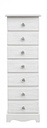 Cassettiera legno bianco 7 cassetti Blanc cm 29 x 23 x89