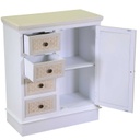 Cassettiera legno losanna 1 anta + 4 cassetti crema cm 66x32h81