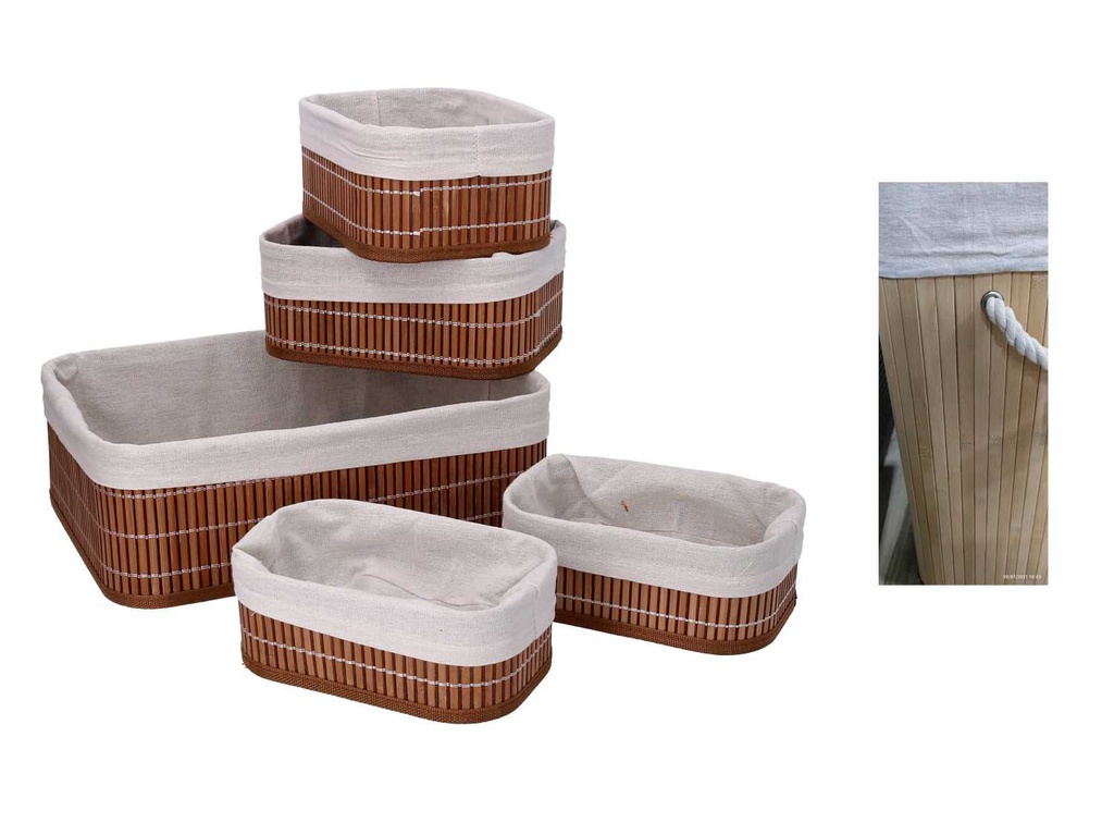 Cassetto bambu+ cassetto bambù 1-2 2 pezzi cm 36x26h12