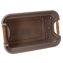 Cassetto plastica tortora rettangolare cm 53x34h24