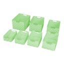 Cassetto poliestere 1-7 verde chiaro rettangolare cm 38x28h21
