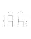 4x Sedia in similcuoio e metallo bianco Kitty STS