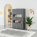 (3c) Vetrina credenza Fiesta 4 ante grigio cemento EFFEZ